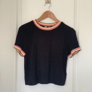 Ribbed Black T-Shirt